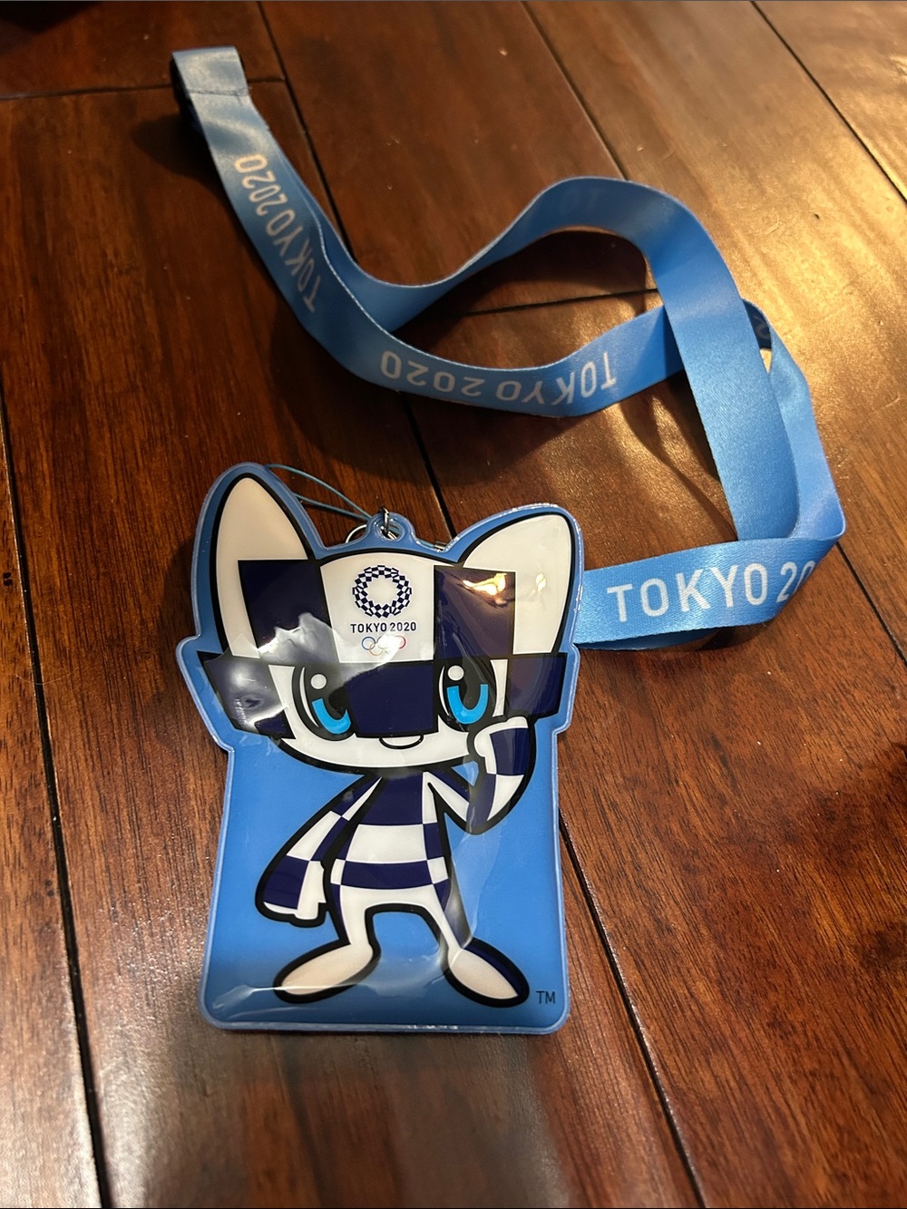 Tokyo 2020 Blue Miraitowa Kids Lanyard Badge Holder